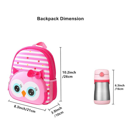 KK CRAFTS Preschool Backpack Toddler Neoprene Animal Schoolbag Lunch backpack for Kids Boys Girls(Dinosaur)