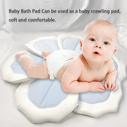 Baby Bath Pad for Infant Bathtub Sink - Flower Mat Tub Lounger - Petal Soft Supports Newborn Bathing Insert Seat - 31" (Pink)