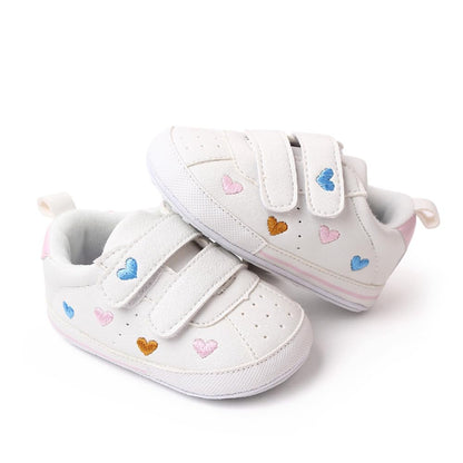 Baby Girls Boys Shoes Soft Anti-Slip Sole Newborn First Walkers High Top Canvas Denim Unisex Infant Sneaker