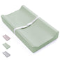 Blissful Diary Vegan Leather Baby Changing Pad with Waterproof & Wipe-Clean PU Cover, Standard Size Cozy Diaper Changing Pad for Dresser and Table, Taupe