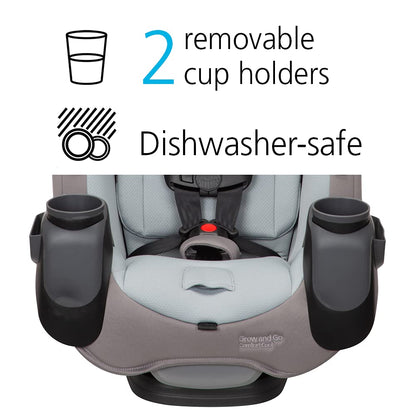 Safety 1st Grow and Go All-in-One Slim Convertible Car Seat, Rear Facing, 5-40 lbs, Forward Facing (30–65 lbs), High Back Booster Seat 40-100 pounds, Dunes Edge