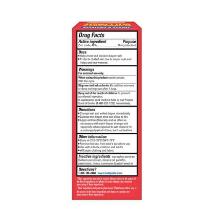 Boudreaux's Butt Paste Maximum Strength Diaper Rash Cream, Ointment for Baby, 4 oz Tube