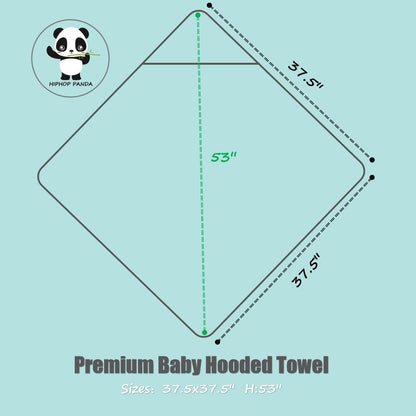 HIPHOP PANDA Hooded Towel - Rayon Made from Bamboo, Bath Towel with Bear Ears for Newborn, Babie, Toddler, Infant - Absorbent Large Baby Towel - Yellow Duck, 30 x 30 Inch