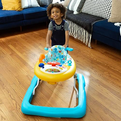 Baby Einstein Sky Explorers Baby Walker Activity Center and Sensory Play Learning-Toy with Lights, Songs and Sounds, Age 6 Months+, Blue