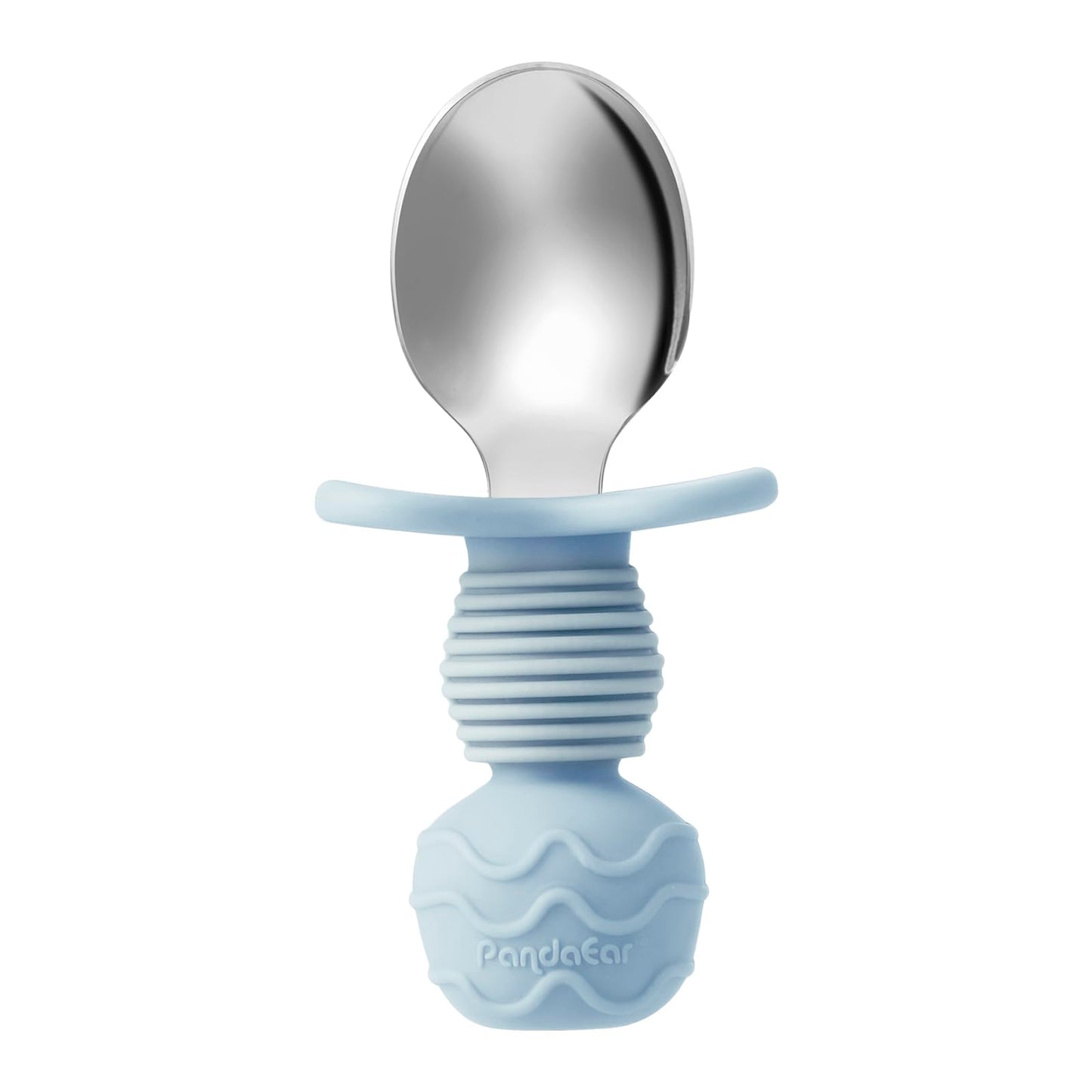 PandaEar 6 Pack Stainless Steel Toddler Spoons and Fork Feeding Set - Anti-Choke First Self Feeding Utensils for Kids Baby Girls Led Weaning Ages 18 Months+ (Pink/Beige)