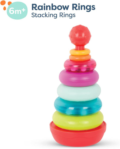 B. toys – Sensory Baby Toys – Soft Baby Blocks – Stacking Drip Cups – Numbers, Shapes & Animals – 6 Months + – Stackin' Squishies