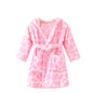 Toddlers Kids Hooded Robe Boys Girls Soft Flannel Bathrobes Pajamas Plush Robe