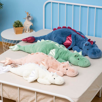 43.3Inches 7Lbs Blue Weighted Dragon Stuffed Animal, Large Blue Weighted Dragon Plush Toy for Kids and Adults(2025 Update Version)