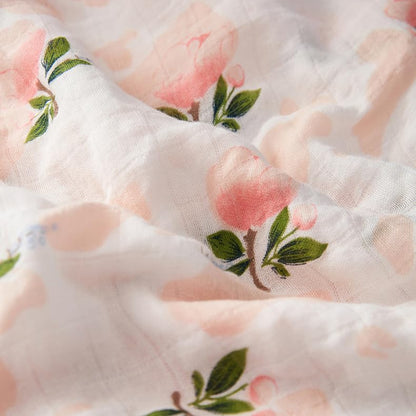 Rquite Car Seat Cover, Muslin Cotton Infant Car Seat Canopy, Breathable Baby Carrier Cover, Summer Stroller Sun Shade, Flower