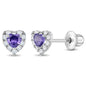 925 Sterling Silver 5mm Multi Cubic Zirconia Diva Heart-Shaped Earrings for Toddlers, Young Girls, and Teens - Brilliant CZ Earrings for Heart-Loving Girls - Adorable and Eye-Catching Jewelry