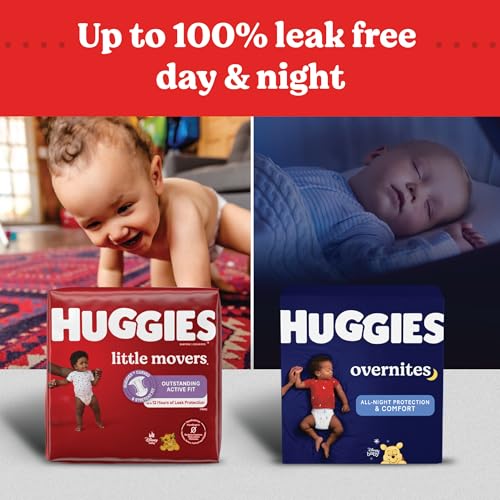 Huggies Size 6 Diapers, Little Movers Baby Diapers, Size 6 (35+ lbs), 108 Count, Packaging May Vary