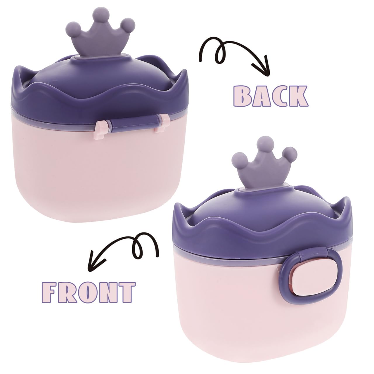 Kisangel Mixing Bottle Dispenser Stackable Bottles Milk Powder Dispenser Food Portable Container with Scoop pp Purple Milk Powder Box
