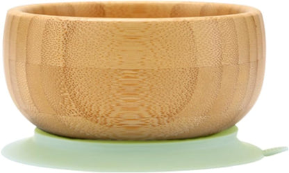 Bamboo Suction Plates for Babies and Bamboo Plates For Kids Baby Feeding and Weaning (Green)