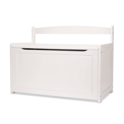 Melissa & Doug Wooden Toy Chest - White Furniture for Playroom - Kids Toy Box, Wooden Storage Organizer, Children's Furniture