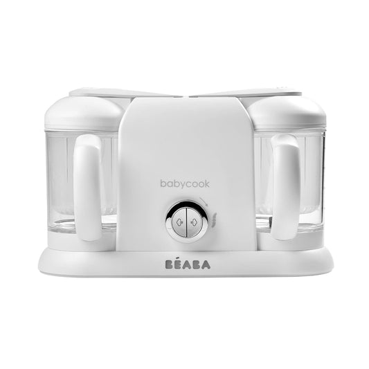 BEABA Babycook Duo 4 in 1 Baby Food Maker, Puree Steamer and Blender for Purees, Grinder with Auto Steam Cooking, Lrg 9.1 Cup Capacity, Makes 54 Servings in 20 Mins, Charcoal