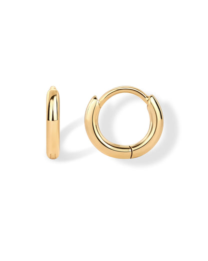 PAVOI 14K Gold Plated Sterling Silver Posts Cubic Zirconia Mini Huggie Earrings for Women | Tiny Cartilage Helix Huggie Hoop Earrings