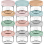 KeaBabies 4pk 8oz & 4pk 4oz Glass Baby Food Containers with Lids - Leak-Proof,Microwavable Small Glass Jars,Baby Purees & Toddler Snack Storage Containers,BPA-Free,Dishwasher & Freezer Safe(Musk Dusk)