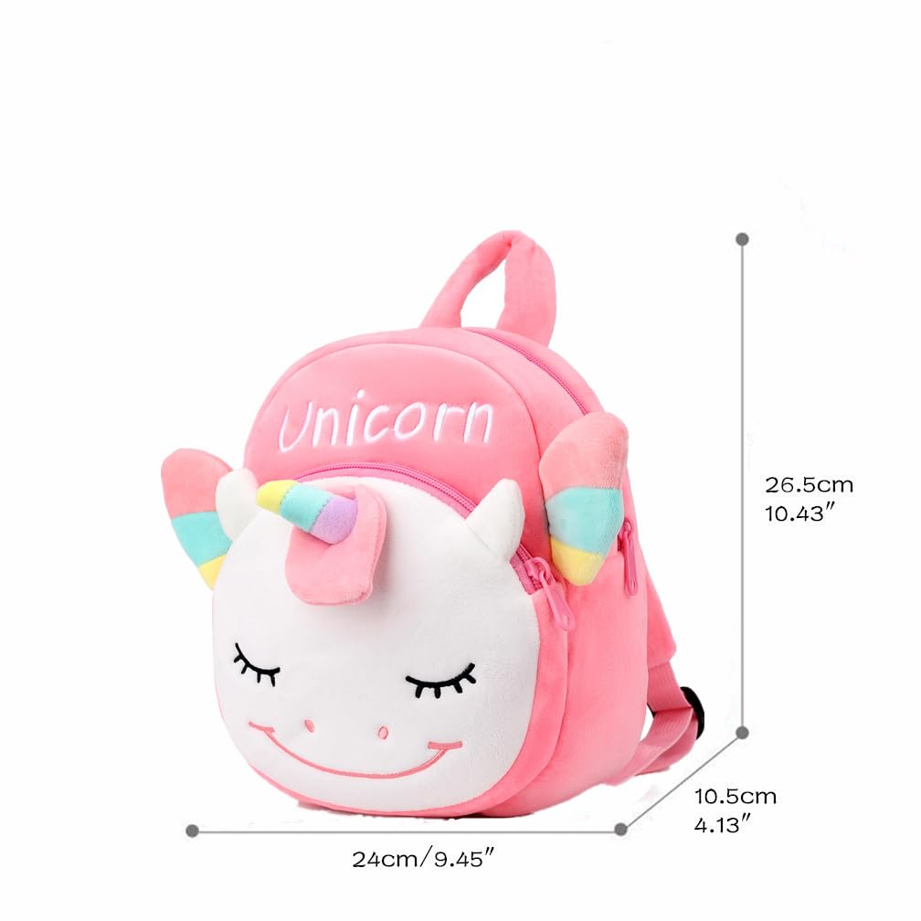 Cute Toddler Backpack Plush Animal Cartoon Mini Travel Daycare Bag for Baby Girl Boy 2-6 Years (Shark Blue)