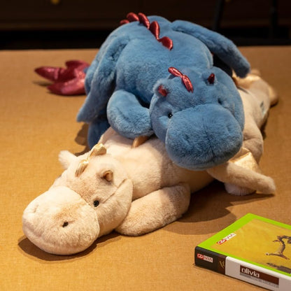43.3Inches 7Lbs Blue Weighted Dragon Stuffed Animal, Large Blue Weighted Dragon Plush Toy for Kids and Adults(2025 Update Version)