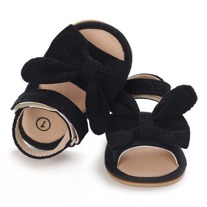 Baby Girl Sandals Summer Crib Shoes Bowknot Soft Sole Infant Girls Princess Dress Flats First Walker Shoes