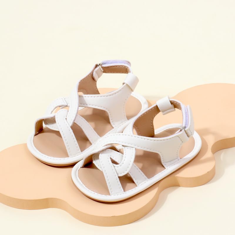 Infant Boys Girls Sandals, Summer Baby Rubber Soles Non-Slip PU Leather Sandals, Newborn Toddler Prewalker First Walking Beach Outdoor Shoes,Infant Toddler Unisex Summer Shoes for babies