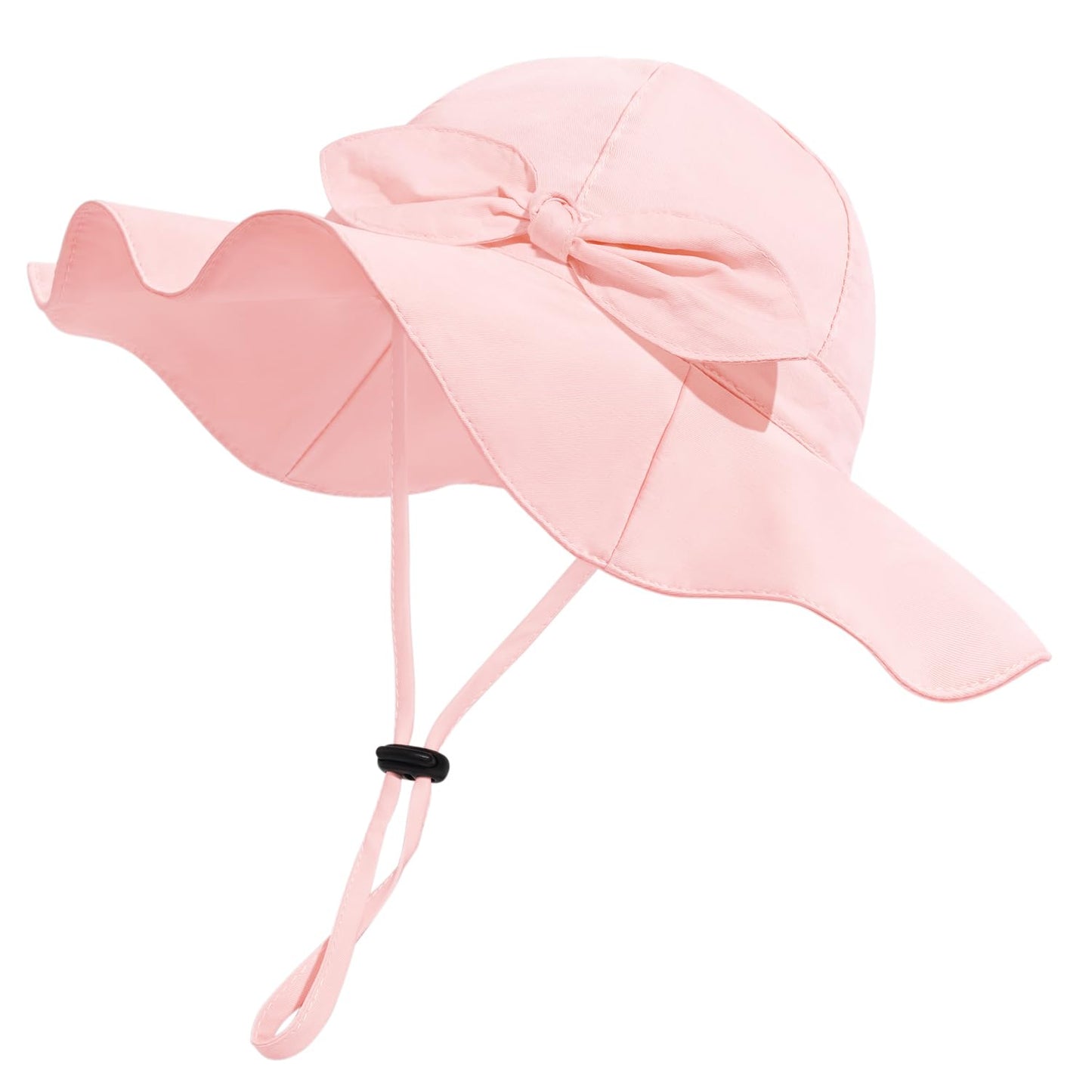 Baby Girl Sun Hat with UPF 50+ Outdoor Adjustable Beach Hat with Wide Brim Bucket Hats