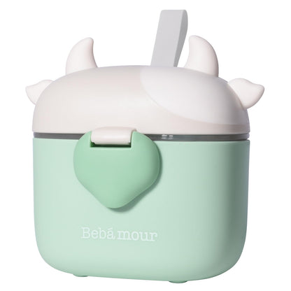 Bebamour Baby Formula Dispenser On The Go, Formula Container to Go, Formula Holder for Travel, Candy Fruit Snack Storage Container with Scoop and Leveller (Black)