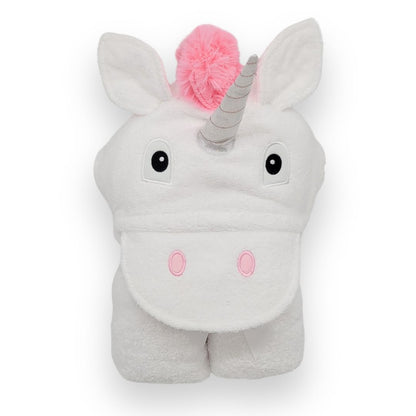 Hooded Baby Towel for Kids 2-8 | Large 100% Cotton Baby Towel for Girls | Cute Flower Bath Towels for Babies and Toddlers with Pink Petals