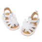 Meckior Baby Toddler Infant Girls PU Leather Soft Open Toe Summer Sandals Flower Princess Flat Shoes