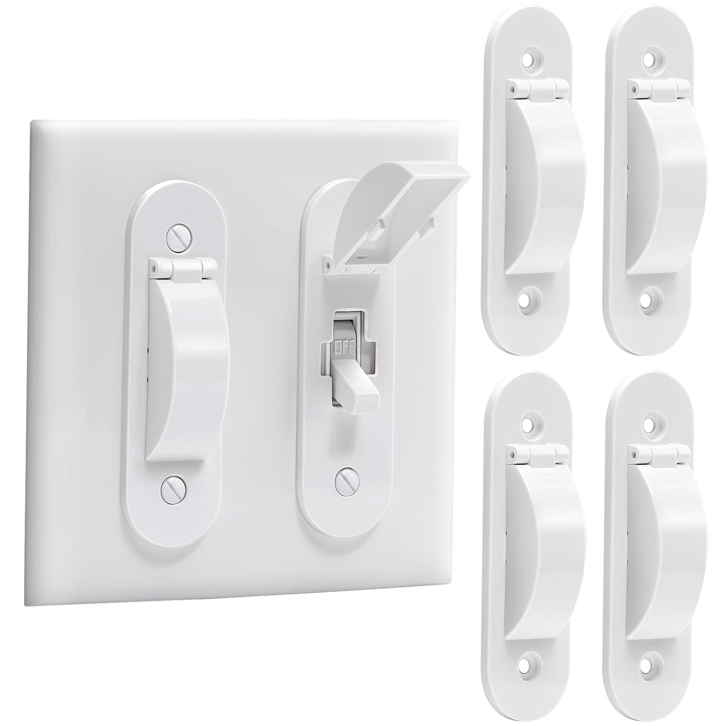 Wall Switch Guard, Child Proof Light Switch Cover Guard | Toggle Style | Light Switch Protection | Keep Toggle Switch in On or Off Position | 2 Pack, White