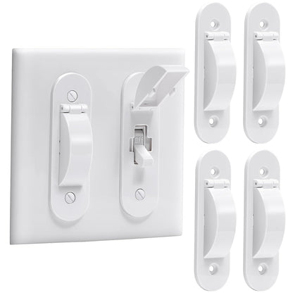 Wall Switch Guard, Child Proof Light Switch Cover Guard | Toggle Style | Light Switch Protection | Keep Toggle Switch in On or Off Position | 2 Pack, White