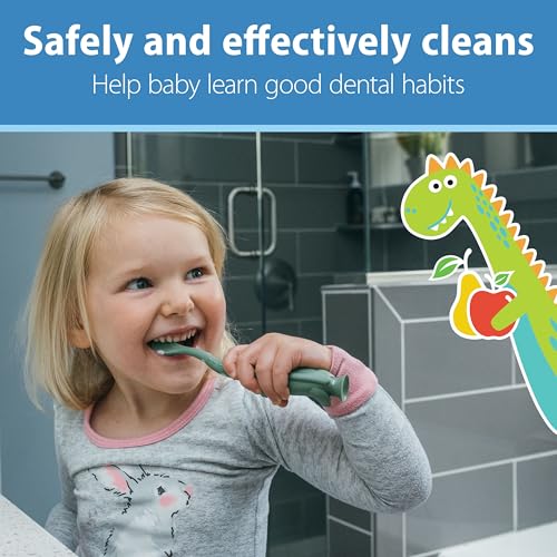 Dr. Brown's Infant-to-Toddler Training Toothbrush, Soft for Baby's First Teeth, Pink Elephant, 0-3 Years (Colors/Styles May Vary)