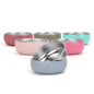 ShineMe 4 pack Baby Bowls, 5 Inches Wide Stainless Steel Bowls for Kids with Removable Colorful Silicone Sleeve, Unbreakable Toddler Bowls for Soup, Cereal, Yogurt, Snacks...
