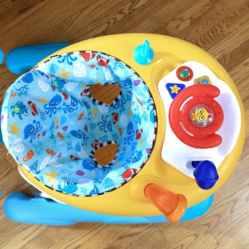 Baby Einstein Sky Explorers Baby Walker Activity Center and Sensory Play Learning-Toy with Lights, Songs and Sounds, Age 6 Months+, Blue