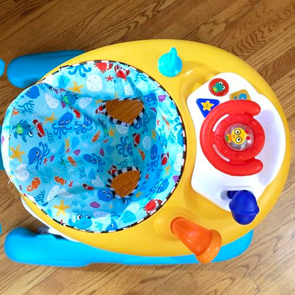 Baby Einstein Sky Explorers Baby Walker Activity Center and Sensory Play Learning-Toy with Lights, Songs and Sounds, Age 6 Months+, Blue