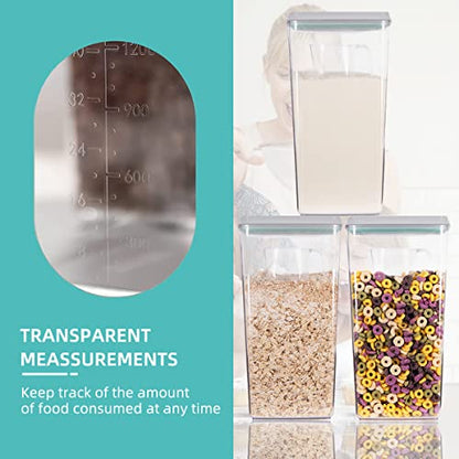 Ankou Formula Container - 1700ml Airtight Formula Dispenser One Button Handy Milk Powder Container BPA-Free Storage Containers with Scoop and Scraper Transparent 730g
