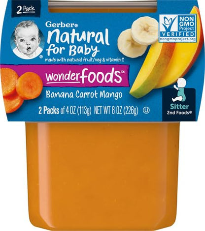 Gerber Baby Food Power Blend Apple Chicken, 4 Oz, 2 Ct Tubs