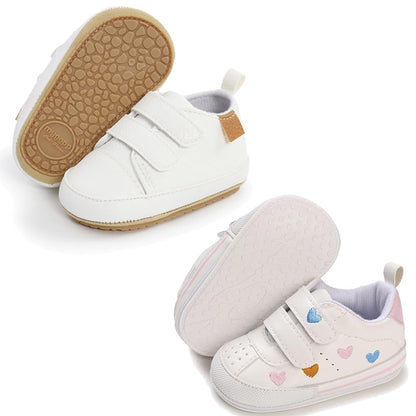 Baby Girls Boys Shoes Soft Anti-Slip Sole Newborn First Walkers High Top Canvas Denim Unisex Infant Sneaker