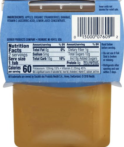 Gerber Baby Food, Banana Apple Pear, 4 Oz, 2 Ct