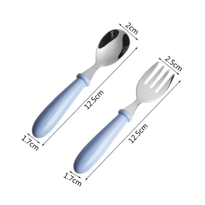 Toddler Utensils, Toddler Forks and Spoons,Stainless Steel Baby Utensils Baby Silverware Set with Storage Box for Safe Dining (3 Set with Case)