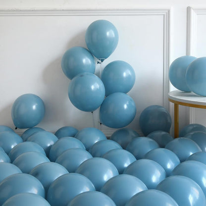 Dusty Blue Balloon Arch Garland Kit, 141 Pcs Sand White Baby Blue White Balloons for Baby Shower Decorations, Gender Reveal, Birthday, Wedding Decoration