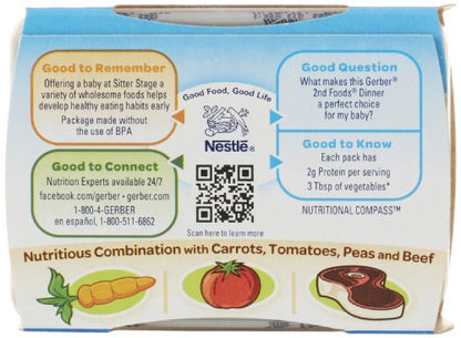Gerber Baby Food Power Blend Apple Chicken, 4 Oz, 2 Ct Tubs
