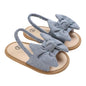Baby Girls Bow Knot Sandals Flat Non-Slip Patchwork Princess Shoes Infant First Walking Slipper Shoes Beach Sandals