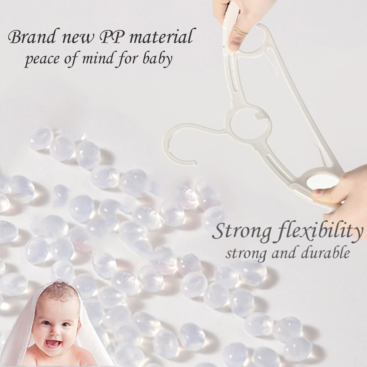 Baby Nursery Closet Hangers, Ultra Thin Non-Slip and Extendable Laundry Infant Pant Hanger for Newborn Clothes - 20pcs11-14" Pink Adjustable Children Coat Hanger for Girl Boy Toddler Kids Child