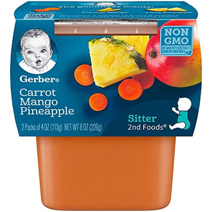 Gerber Baby Food Power Blend Apple Chicken, 4 Oz, 2 Ct Tubs