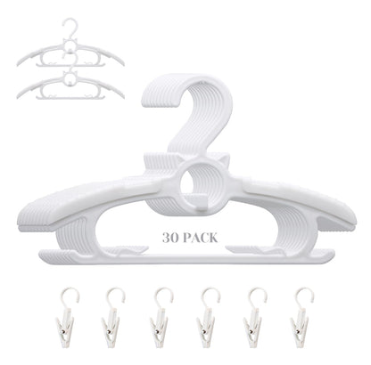 Baby Nursery Closet Hangers, Ultra Thin Non-Slip and Extendable Laundry Infant Pant Hanger for Newborn Clothes - 20pcs11-14" Pink Adjustable Children Coat Hanger for Girl Boy Toddler Kids Child