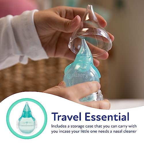 Dr. Talbot's Nasal Aspirator for Babies - Silicone - with Storage Case - Blue Elephant