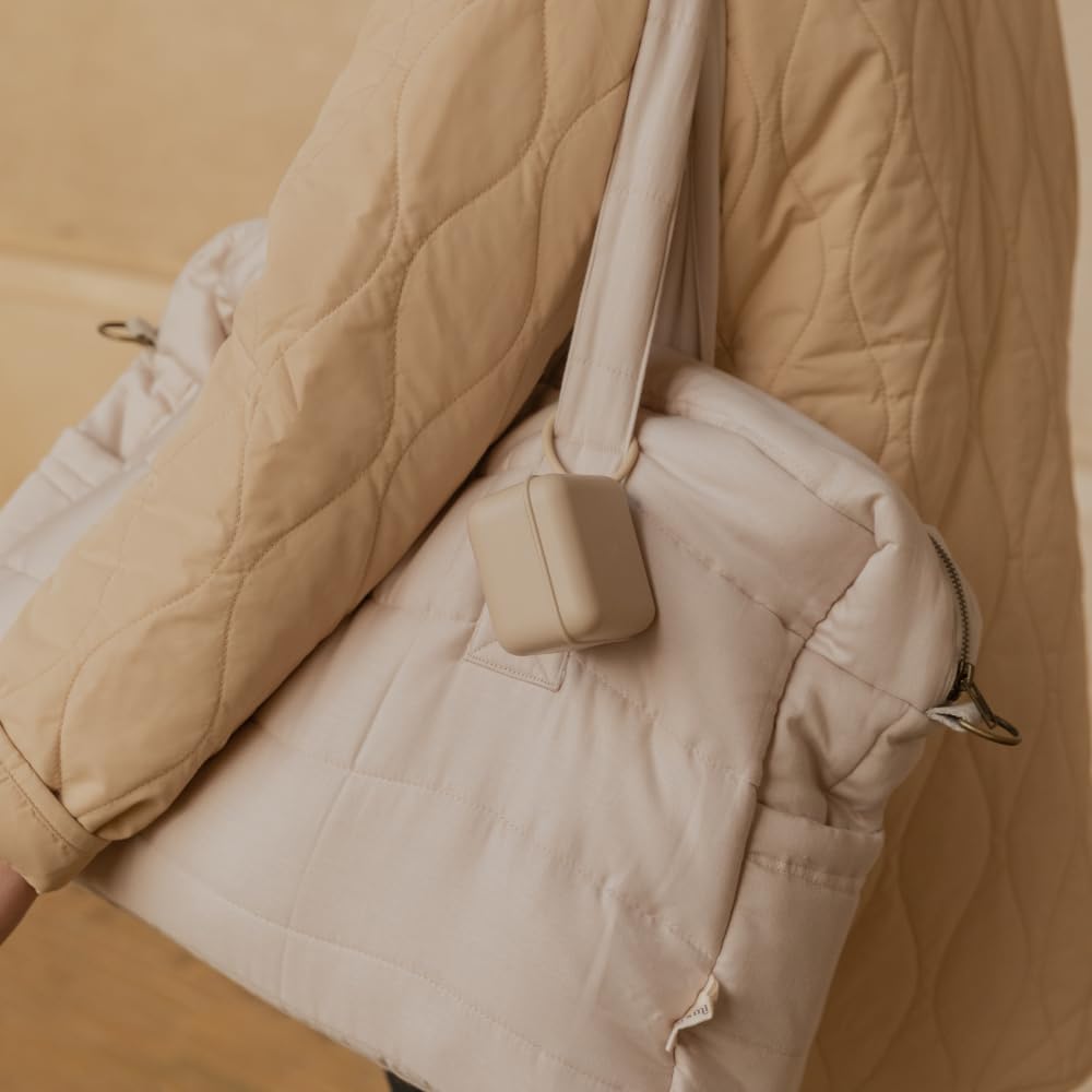 BIBS Pacifier Box with Loop for Storing & Carrying Soothers | 100% BPA Free Material | Designed & Made in Denmark | Vanilla