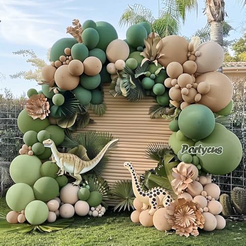 Pink Blue Green Balloon Garland Double Stuffed Dusty Light Green Baby Blue Blush Mauve Latex Pastel Balloon Arch Kit for Boho Baby Shower Gender Reveal Bear Birthday Floral Party Decoration