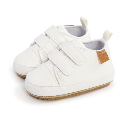 Baby Boys Girls Shoes Non-Slip Rubber Sole High-Top PU Leather Sneakers Infant First Walking Shoes Toddler Crib Shoes Newborn Loafers Flats.